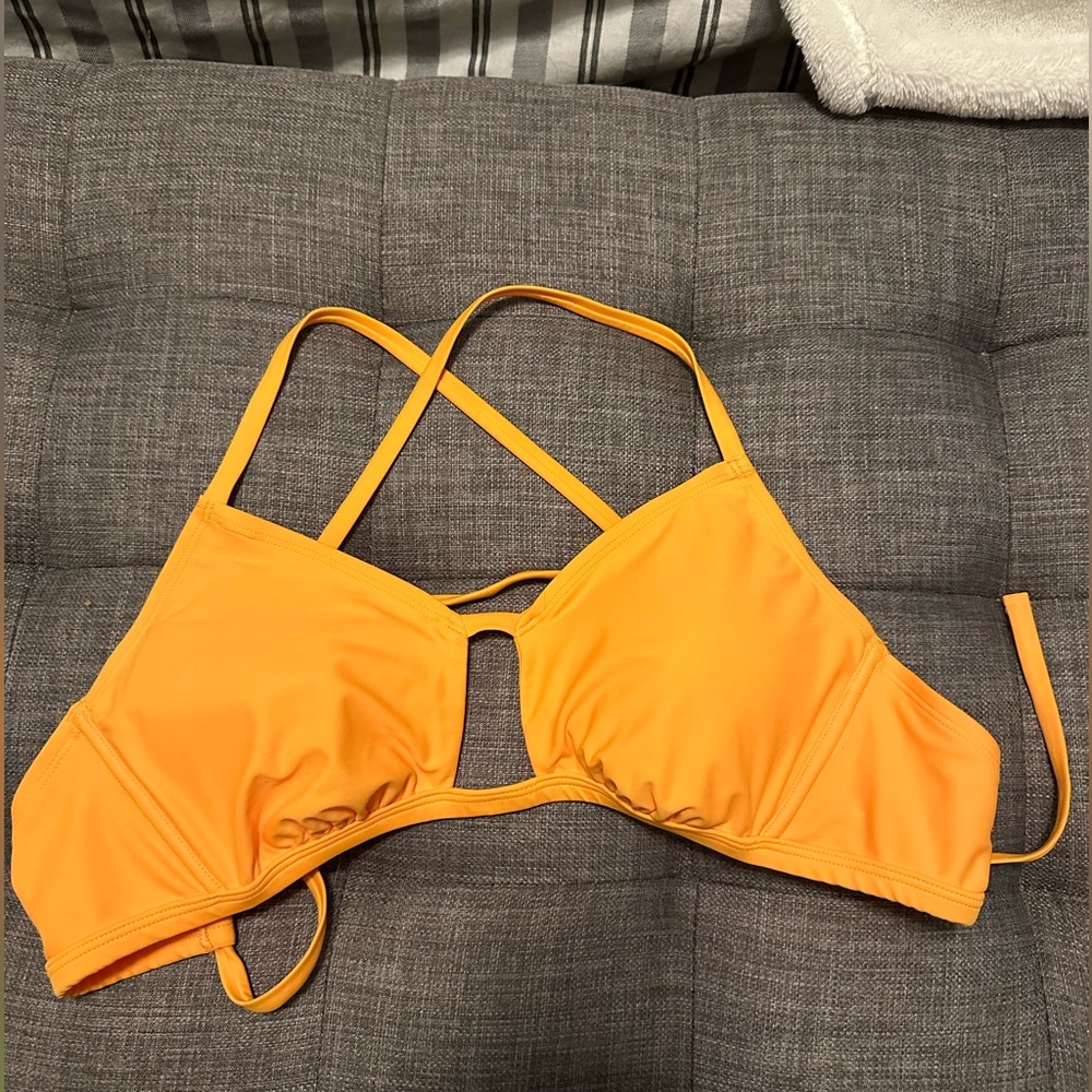 Tangerine orange swim top